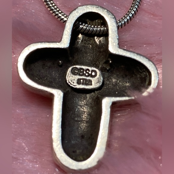 Bob Sieman Design Sterling Silver Cross Necklace - Picture 4 of 11